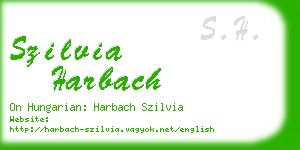 szilvia harbach business card
